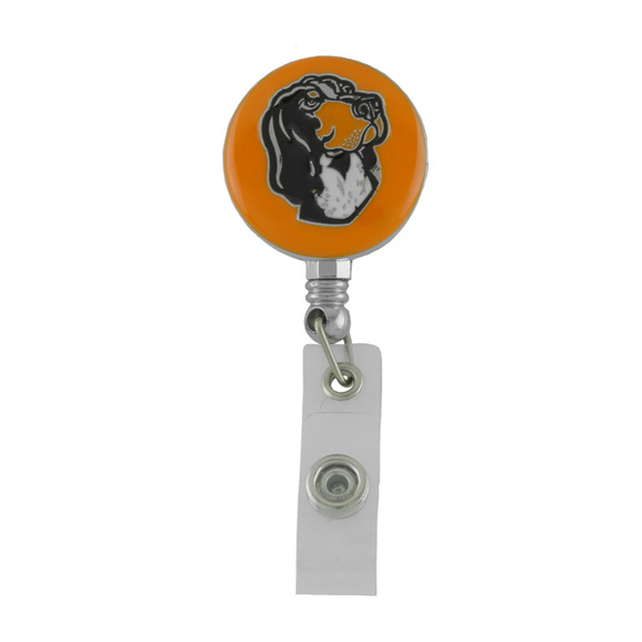 Tennessee Volunteers orange "Smokey" Retractable Work ID Badge Reel Holder. NCAA - Picture 1 of 2